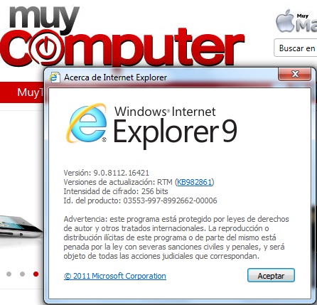 ie 9 rtm Análisis de Internet Explorer 9