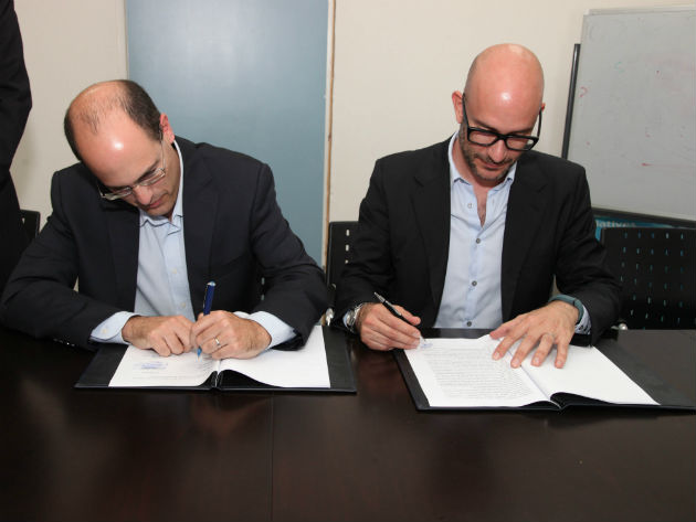 En la foto Carlos Domingo presidente y CEO de telefónica I+D y Avi Hasson jefe científico del Ministerio de Economía de Israel