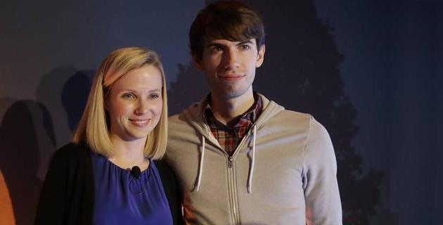 David Karp con CEO Yahoo Marissa Mayer
