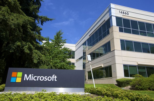 REDMOND, WASHINGTON - JULY 17: A building on the Microsoft Headquarters campus is pictured July 17, 2014 in Redmond, Washington. Microsoft CEO Satya Nadella announced, July 17, that Microsoft will cut 18,000 jobs, the largest layoff in the company's history. (Stephen Brashear/Getty Images)