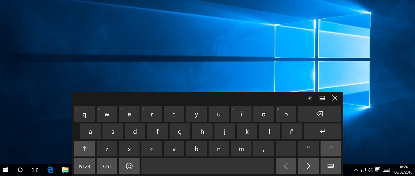 teclado en pantalla de Windows 10