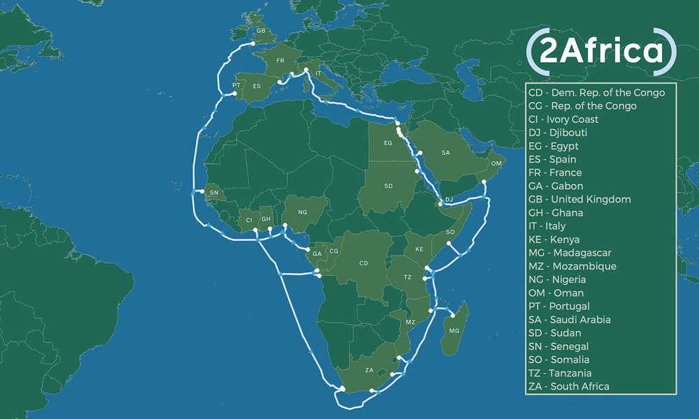 Facebook desplegara un cable submarino que triplicará la capacidad de Internet de África