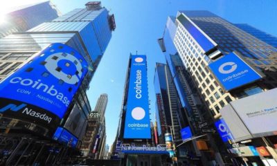 El mercado de intercambio de criptomonedas Coinbase se dispara en su debut en bolsa
