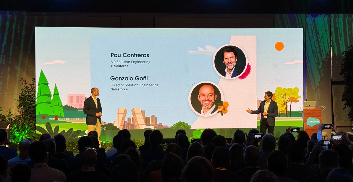 Pau Contreras y Gonzalo Goñi en Salesforce Innovation Day