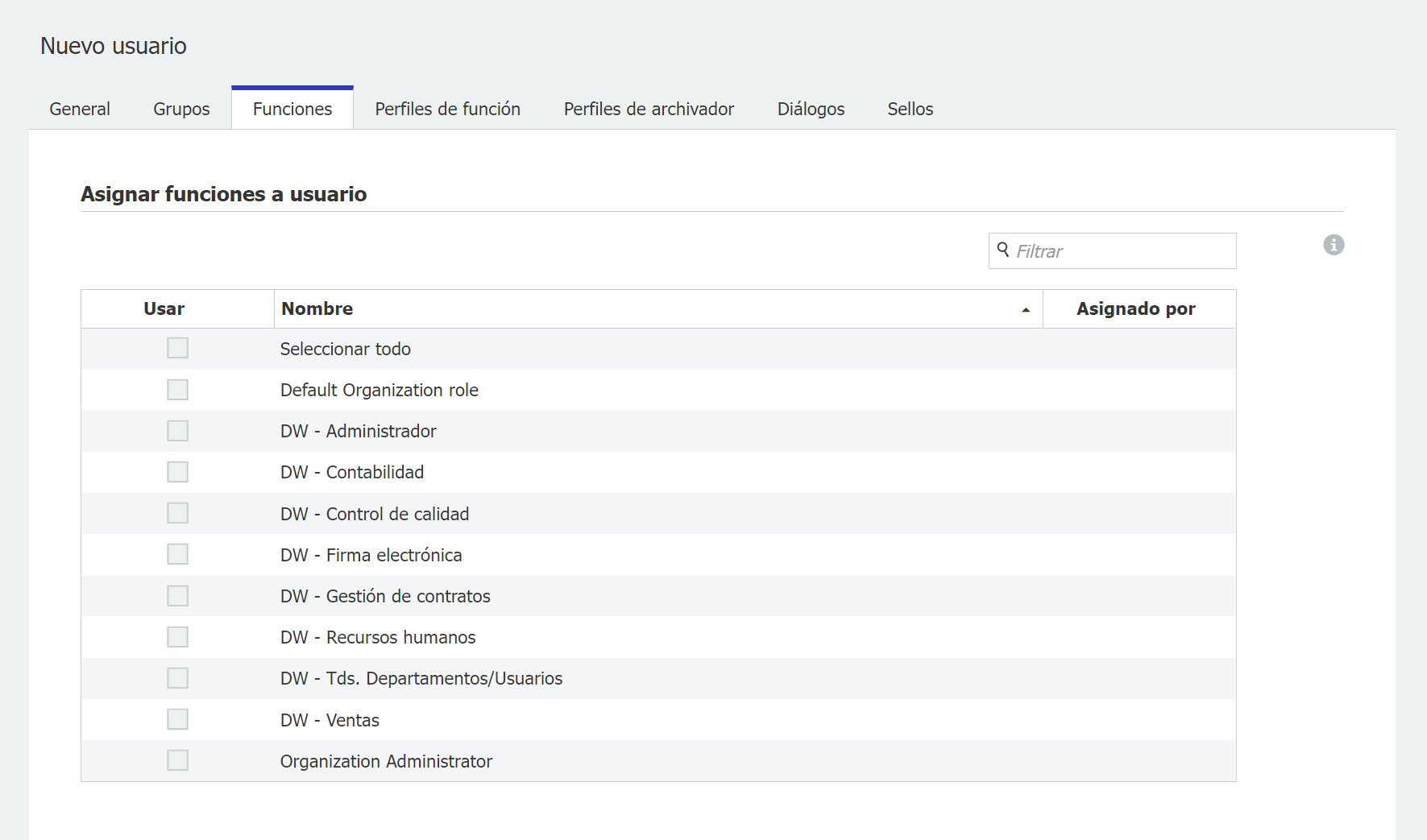 DocuWare - Cómo crear usuarios