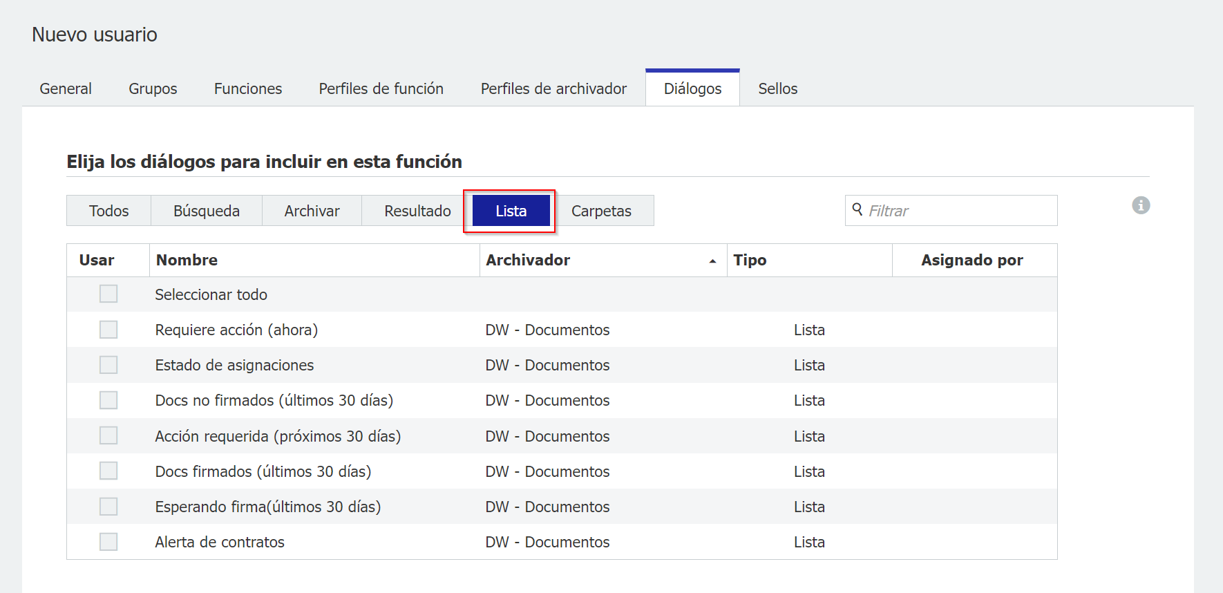 DocuWare - Cómo crear usuarios