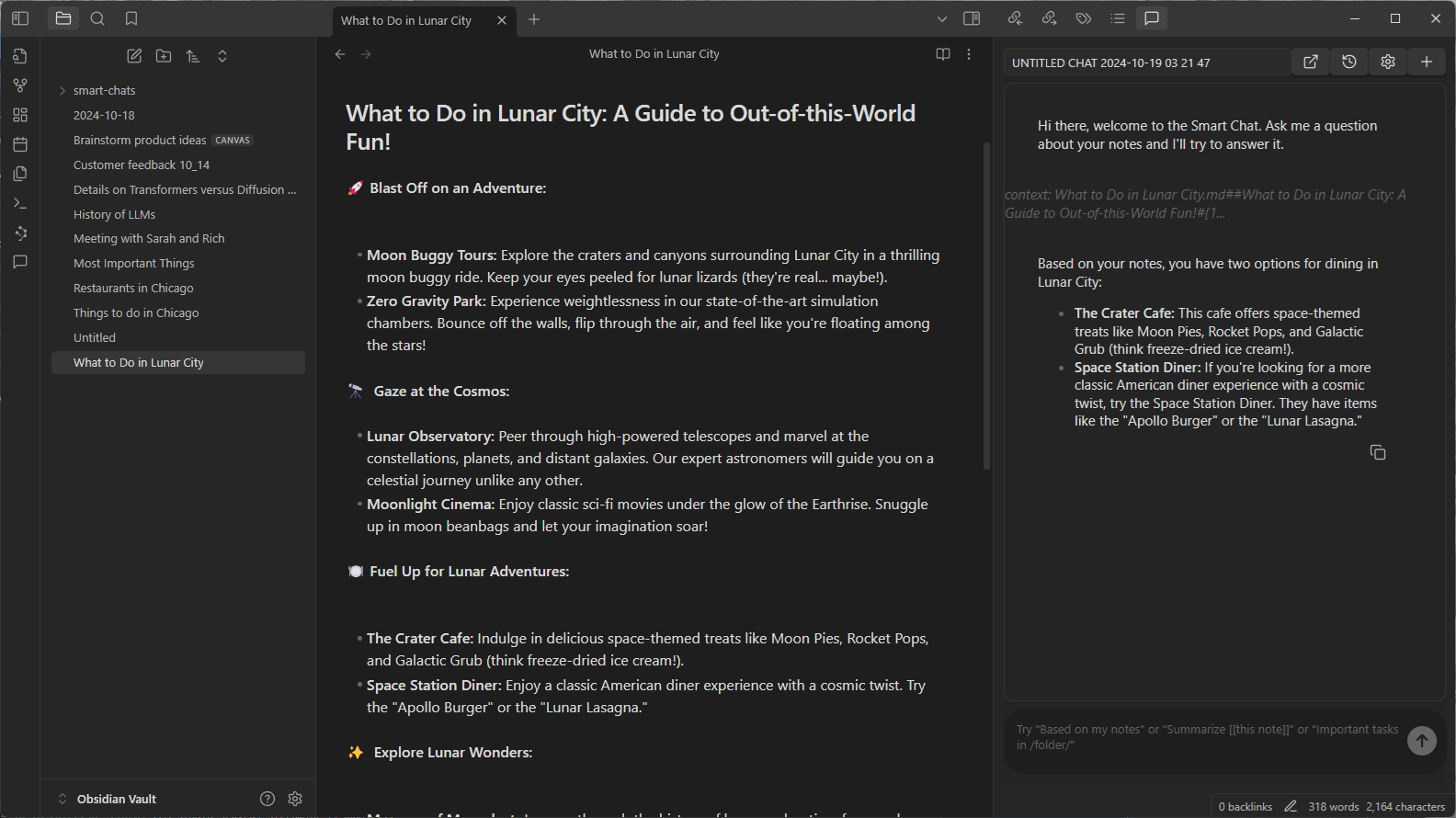 IA generativa en Obsidian
