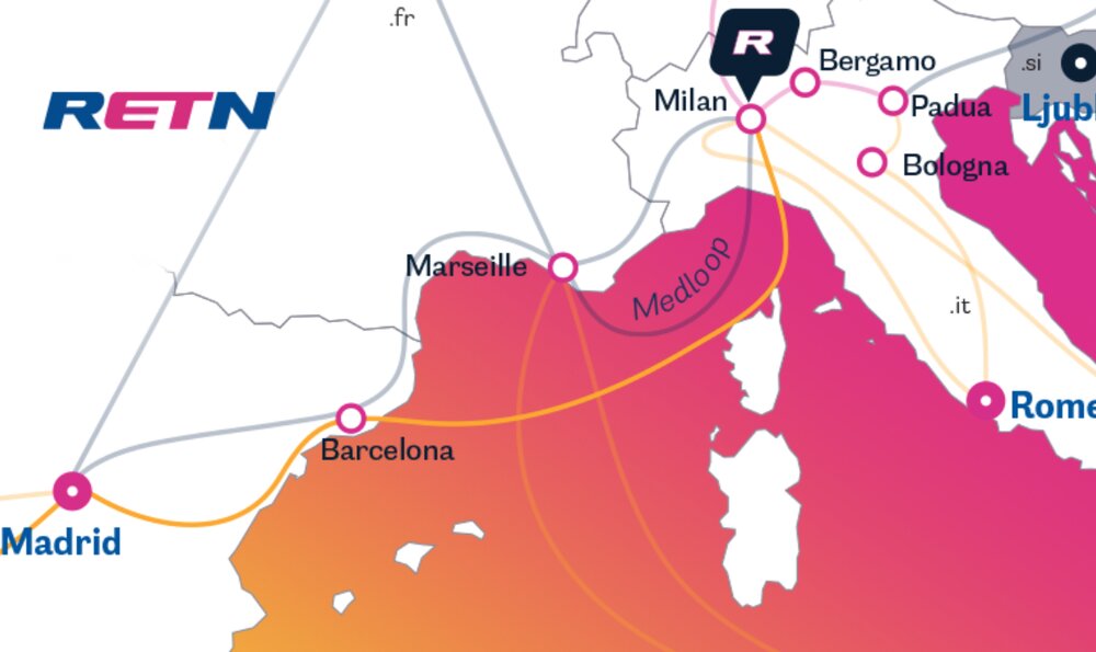 RETN amplía presencia en España con un punto de presencia en Barcelona y conectividad submarina 2Africa con Milán