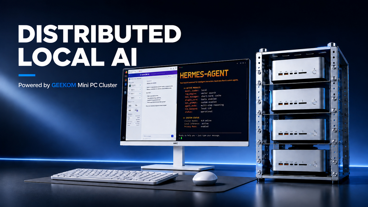 GEEKOM implementa DeepSeek V4 Flash en cuatro mini PC GEEKOM A9 Mega